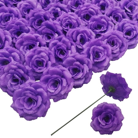 50Pcs Purple Artificial Roses Bouquet