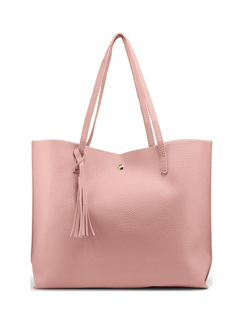 トートバッグ HI Women's BERNADETTE Tote Bag Light Pink AFFORDABLE LUXURY DESIGNER SUSTAINABLE LEATHER TOTE BAG WITH