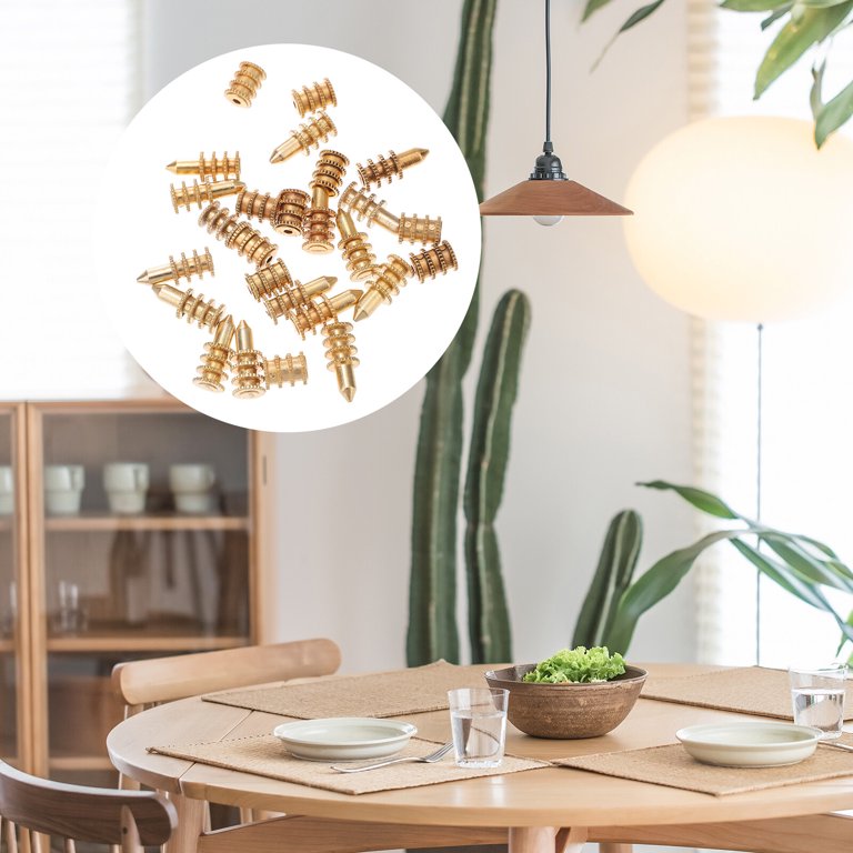 20pcs Table Bolt Sleeve Connectors Zinc Alloy Table Leaf Dowel Pin Alignment Pin | UK