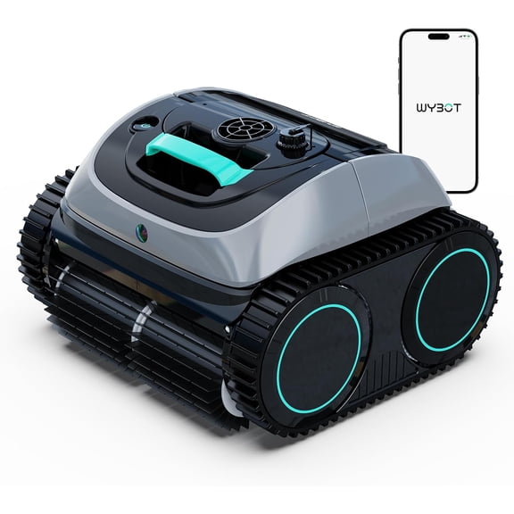 Restored WYBOT C1 Robotic Pool Cleaner, 4-in-1 Cordless Pool Vacuum for Inground and Above Ground Pools up to 1,614 Sq.ft, Wall & Waterline Cleaning