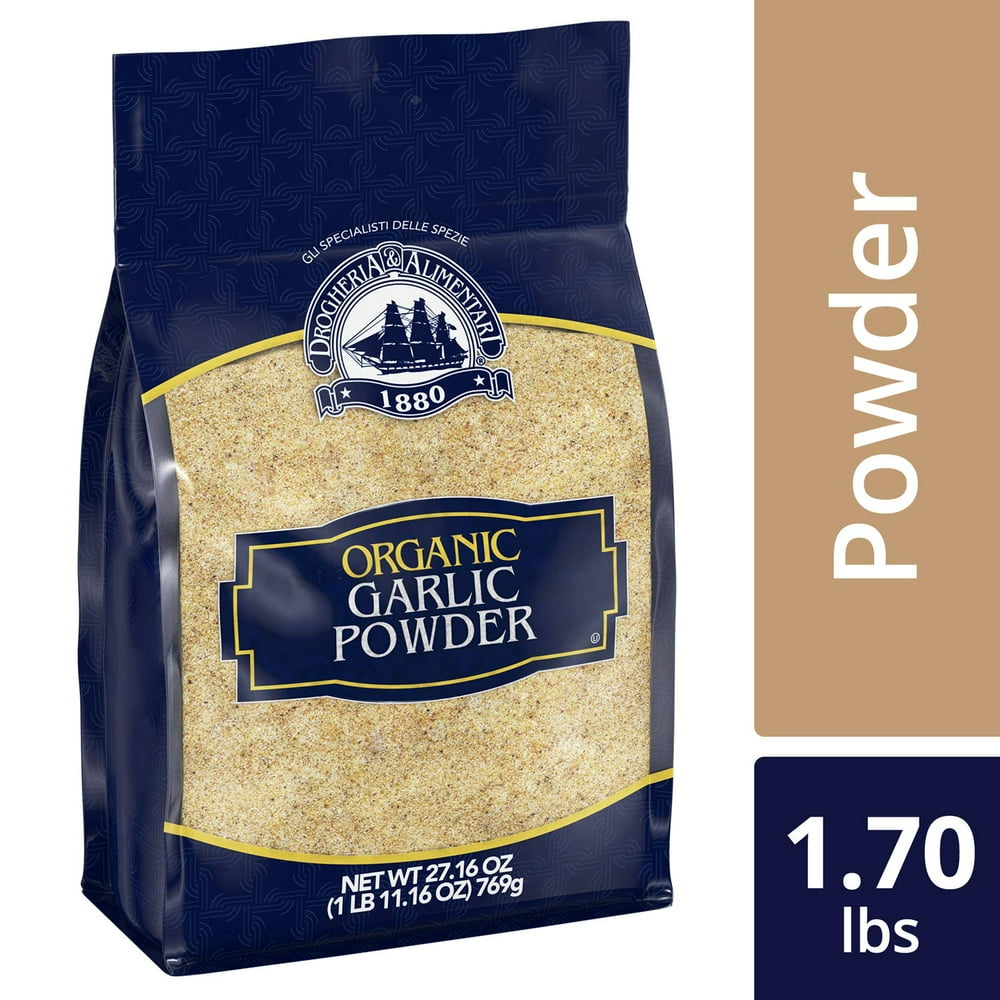 D&A Organic Garlic Powder (Resealable, Bulk Bag, Non GMO, Dried), 1.70