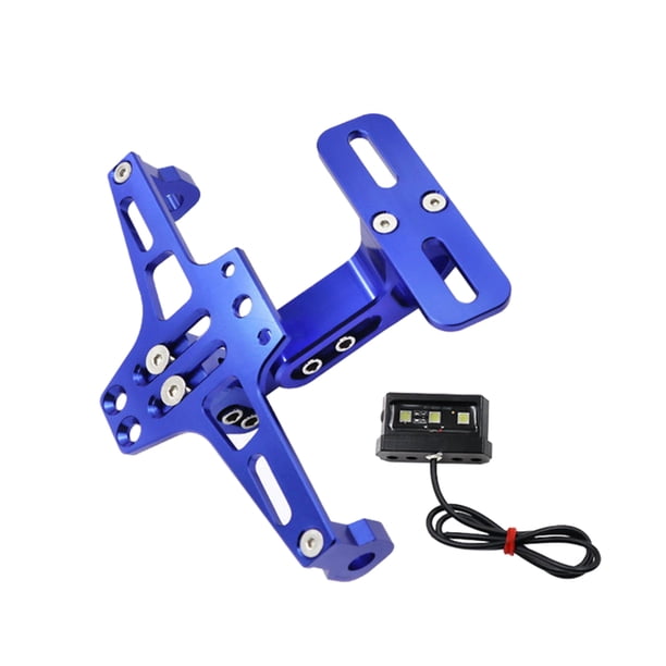 Soporte de luz de señal de giro Speravity marco de matrícula de motocicleta ligero Azul Type2 NO2