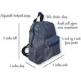 thumbnail image 6 of Small Mini 11 inch Fashion Backpack Purse Travel Denim Blue, 6 of 6