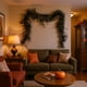 thumbnail image 5 of Ratán Plástico Guirnalda colgante de ratán negro de 180 cm con hojas artificiales para decoración de interiores, chimenea o fiestas (1 unidad) Rkxzt, 5 of 8
