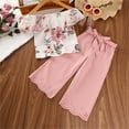 thumbnail image 2 of TAIAOJING Off Shoulder Flower Print Polyester Outfit Sets (Girl's), 2 of 8