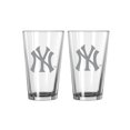 thumbnail image 1 of Caseys 629379989 New York Yankees Pint Frost Design Glass Set - 2 Piece, 1 of 1