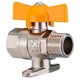 thumbnail image 2 of Válvula de bola de gas de cobre Palanca Macho Hembra Rosca de cierre Conector Tubo de H kusrkot Válvula de mango rojo, 2 of 6