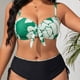 thumbnail image 4 of Trajes de baño Amzcrzy Tankini para mujer, moda para mujer, traje de baño de talla grande, traje de baño estampado con tirantes laterales, traje de baño dividido, traje de baño verde, 4XL, 4 of 8