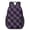 Purple and Black, variant on Purple and Black Checkered Pattern 17" School Backpacks for Teens,Waterproof Oxford Fabric,S-Shape Padded Straps for School,Travel,Hiking,Camping