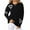 Black, variant on VEKDONE Womens Heart Sweaters Long Sleeve Loose Fit Pullover Tops Winter Knit Sweater Streetwear