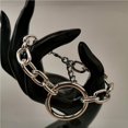 thumbnail image 3 of Collar Punk Qarigey Dido-cadena de bloqueo gruesa joyería de moda, 3 of 6