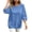 Blue, variant on Women's Oversized Sweatshirts Plus Size 3/4 Sleeve Crew Neck Pullover Tops Casual Lightweight Tunic Blouse (XL, Hot Pink)