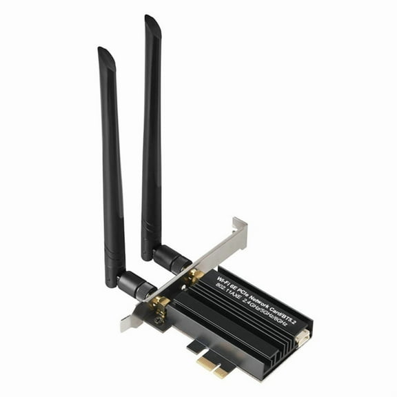 WiFi 6E PCIe Wireless Network Card 5374Mbps Bluetooth 5.2 Tri-Band 2.4G/5G/6Ghz WiFi Adapter Card for Win10 Win11