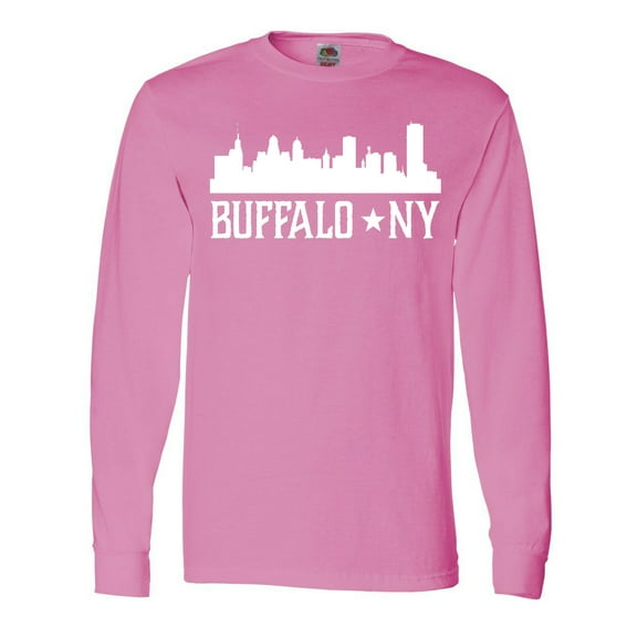 Inktastic Buffalo New York NY Cities Skyline Long Sleeve T-Shirt