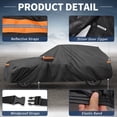 thumbnail image 5 of Unique Bargains Car Cover 210D-PU Oxford Outdoor Full Car Cover All Weather Waterproof Windproof Sun Protection with Driver Door Zipper Black for Ford Edge, 5 of 6