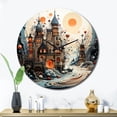 thumbnail image 3 of Designart "Castle of Dreams II" Castles Oversized Wall Clock, 3 of 5