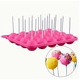 thumbnail image 1 of Molde for paletas de silicona de 20 orificios con 20 palitos, ideal for hacer cake pops, chocolate y dulces, 1 of 5