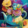 thumbnail image 1 of Con Forma Especial Parcial Pájaro Ambiental Colorido 30x30cm, 1 of 9
