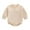 l#Beige1498, variant on CAIVO Baby Girls Long Sleeve O-Neck Bodysuit Solid Color Zip Up Romper Soft Toddler Onesie Comfortable Playwear Holiday Child One-Pieces