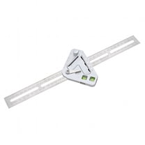 ZEPARO Square Tool Woodworking Ruler Combo Square Metal T-Square 180 Degree Angle Finder (13.78"X3.31"X0.79")