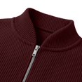 thumbnail image 6 of Frnrwgo Mens Sweater Soft Textured Loose Fit Half Zip Long Sleeve Pullover Casual Fall Winter Top, 6 of 8