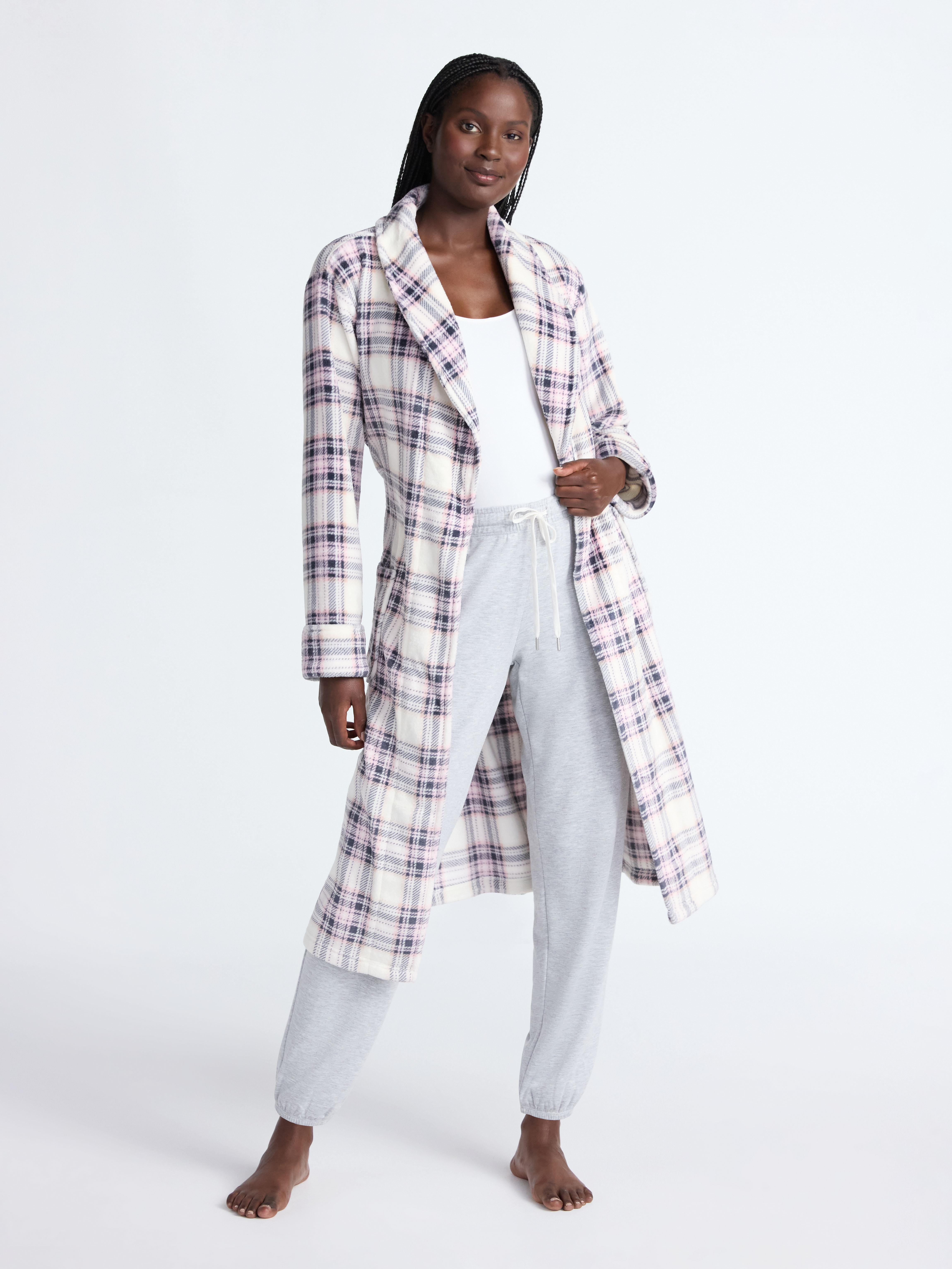 Joyspun Women's Plush Robe, Sizes S-3X