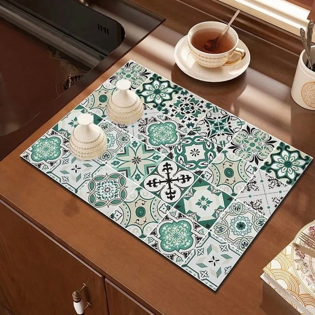 Estera for máquina de café, estera protectora for barra de cocina, estera aislante sin lavado, venta al por mayor, estera de drenaje de barro de diatomeas, mesa absorbente de agua de secado rápido