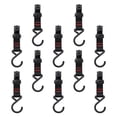 thumbnail image 1 of FENGGUIQU 10pcs Camping Hanging Rack Black Plastic Hook Shape for Outdoor Use, 1 of 8