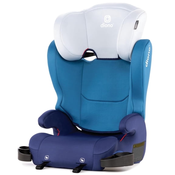 Diono Cambria 2 XL 2-in-1 High Back Booster Car Seat, Converts to Backless Booster, Dual LATCH Connectors, 40-120 lbs, 7-Position Headrest, 8 Years One Booster Seat, Blue