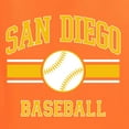 thumbnail image 6 of Wild Bobby City of San Diego Baseball Fantasy Fan Sports Men's T-Shirt, Orange, Large, 6 of 6