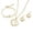 Gold, variant on Gifts for Women Clearance Jewelry Sets YOHOME Double Heart Bracelet Necklace Earrings Set Silver