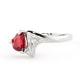 thumbnail image 2 of Galaxy Gold 1 ct 14k Solid White Gold Solitaire Heart-Shaped Ruby Ring - Size 5.5, 2 of 3