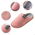 thumbnail image 4 of Unisex Mens Womens Cozy Slippers Memory Foam Indoor House Shoes Non Slip Bedroom Plush Slide Slippers, 4 of 5