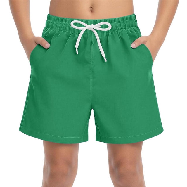 Boy's Baggy Athletic Elastic Waist SweatShorts with Drawstring Pockets Casual Summer Bottoms