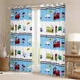 thumbnail image 2 of Homewish Preppy Child Colorful Railway Train Black Out Curtains,Cartoon Steam Engine Curtains Pack of 2 (42x63 Each),Kawaii Railroad Car Bedroom Curtains,Breathable Home Decor, 2 of 6