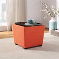thumbnail image 4 of Rockford Storage Ottoman in Tangerine Orange Fabric, 4 of 8