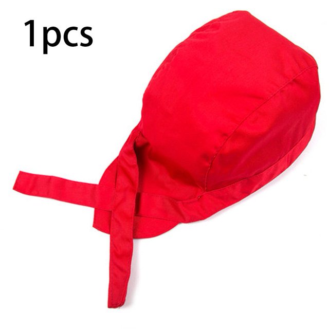 Chendee Chapeau de Chef Pirate Chapeau Tête de Mort Restaurant Salle à Manger Chapeau de Chef Cuisine Cuisson, Rouge
