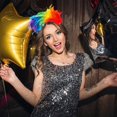 thumbnail image 5 of Tocado de carnaval de los años 20 para damas y niñas, diadema tocado para fiesta temática de carnaval, 5 of 5