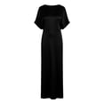 thumbnail image 5 of Karymi Summer Dresses for Women Satin Maxi Dress, Crew Neck Batwing Half Sleeve Loose Draped Flowy Floor Length Elegant Evening Formal Gown Summer Dresses for Women 2026, 5 of 5