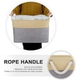 thumbnail image 4 of 3 Pcs Collapsible Storage Basket for Organizing, Cotton Flax Storage Bin for Shelves, Closets, Laundry, Nursery, Decorative Basket for Gifts Empty, Gray, Medium Size, 4 of 7