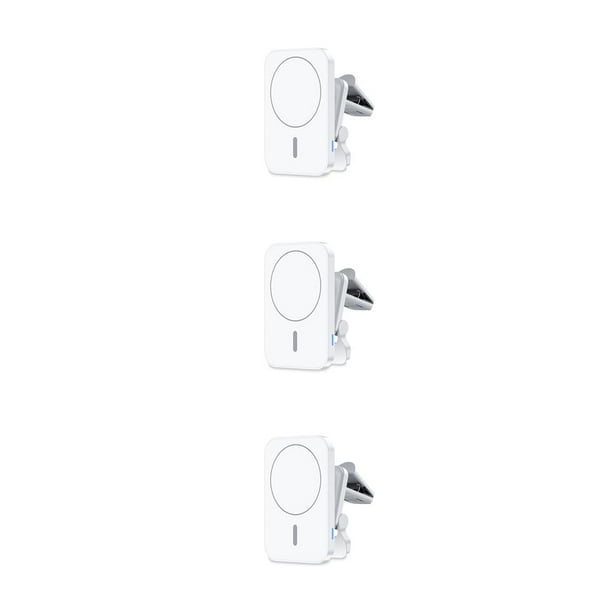 Moyic Car Type-c inalámbrico Air Vent Mount Holder Soporte de carga para teléfono Cuna Suministros para automóviles Reemplazo para Blanco 3piezas
