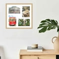 thumbnail image 3 of Natural Finish Collage Square Frame - White Mat, Holds Four 5x7 Photos , UV Acrylic, Wall Hanging, 3 of 6