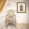thumbnail image 3 of Fab Funky 20x24 Gold Ornate Wood Framed with Double Matting Museum Art Print Titled - Yellow Labrador and Tiara, Portrait, 3 of 4