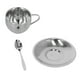 thumbnail image 2 of JUEGO DE 3 TAZAS DE CAFÉ DE ACERO INOXIDABLE CON AISLAMENTO DE DOBLE PARA CAPUCHINO, TÉ, LECHE, CUCHARA, PLATILLO, TAZAS DE ACERO INOXIDABLE 304, PAQUENTE DE, 2 of 7