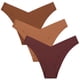 thumbnail image 1 of Conjunto de 3 piezas Braguitas de mujer Braguitas de algodón de seda helada sin marcas para mujer Borde de cintura en forma de V para mujer, 1 of 5