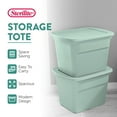thumbnail image 3 of Sterilite 8 Pack 18 Gal Plastic Stackable Storage Container w/ Lid, Mindful Mint, 3 of 6