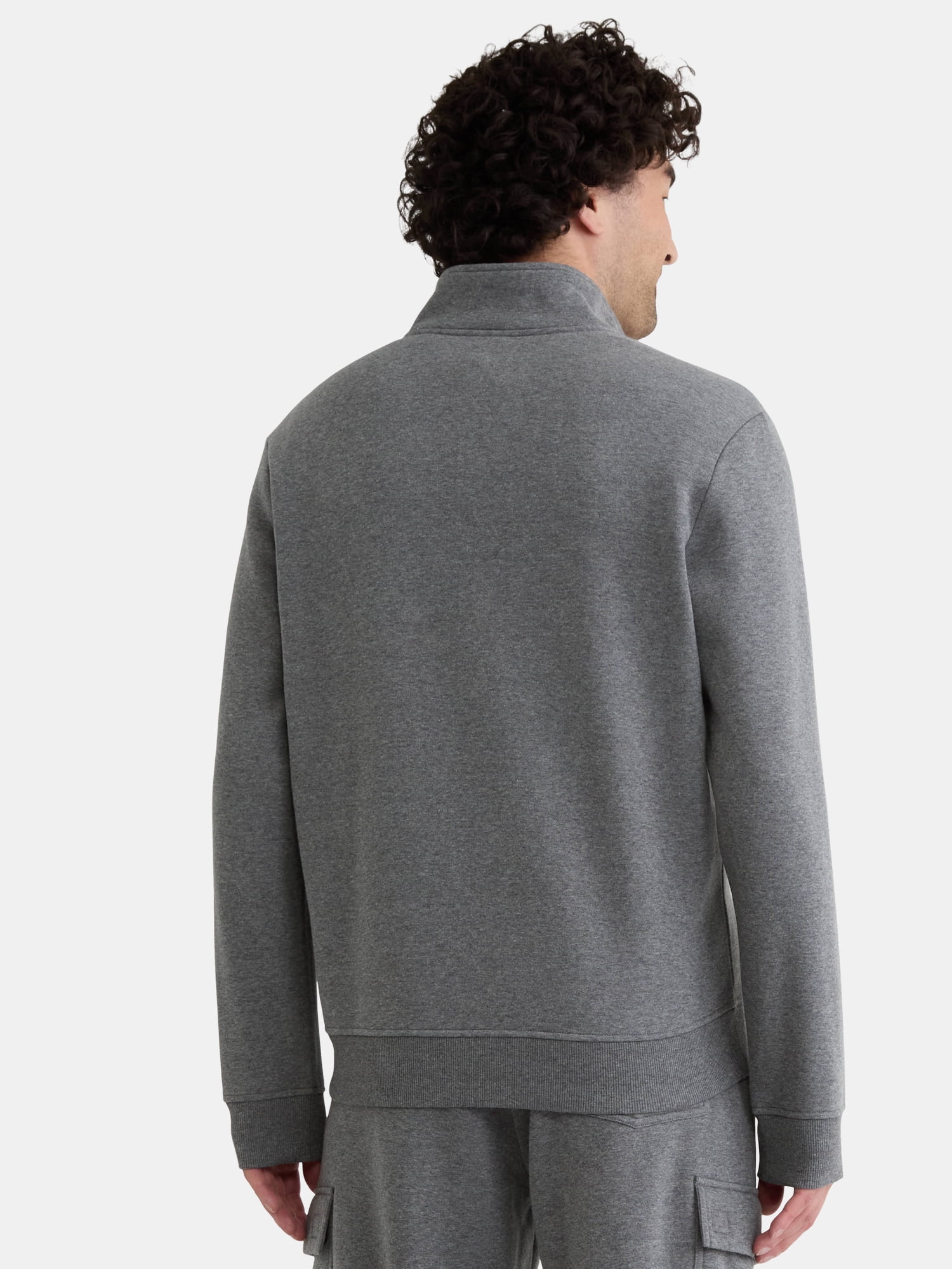 Athletic Works Men's Active Fleece Quarter Zip Sweatshirt, Size XS-5XL