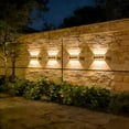 thumbnail image 5 of Solar Wall Lights Outdoor Waterproof LED Garden Fence Light for Patio Yard Gate Pathways Warm White Up Down Lighting Decorative Landscape, 5 of 6