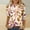 Multicolor(Trending), variant on Mingw Womens Clothes for Fall Season Women Vacation Style Floral Leisure Print Round Neck Three Quarter Sleeve 3/4 Sleeve T-shirt Loose