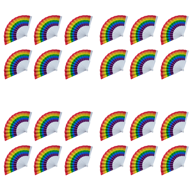 Abanico Mano Arcoíris 6 Uds. Del Orgullo Gay para Fanáticos LGBT (estilo 1)